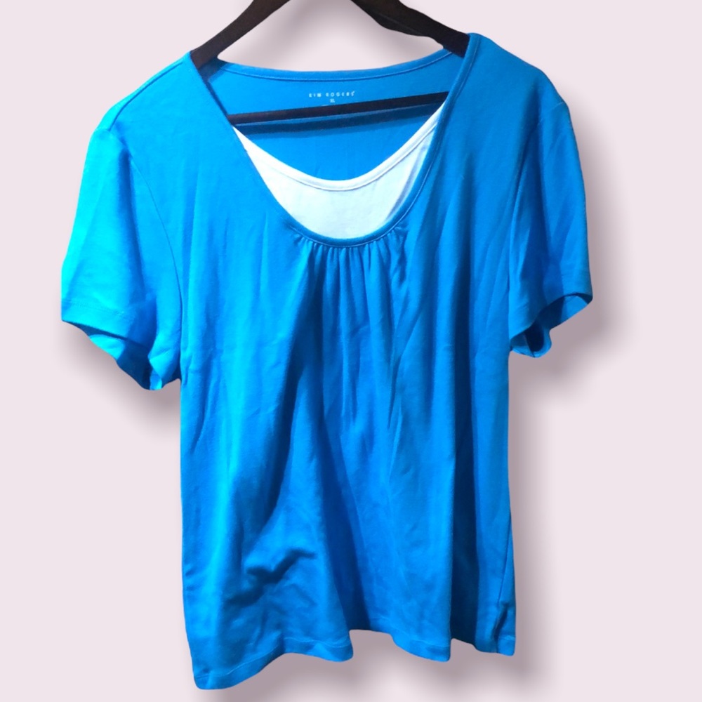 🛍Kim Rogers Blue Tee shirt XL